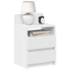 Image de vidaXL Tables de chevet 2 pcs avec 2 tiroirs blanc 40x33x60 cm