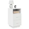Image de vidaXL Table de chevet avec 2 tiroirs blanc 36x36x68 cm858578