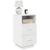 Image de vidaXL Tables de chevet 2 pcs avec 2 tiroirs blanc 36x36x68 cm858579