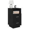 Image de vidaXL Table de chevet avec 2 tiroirs noir 36x36x68 cm858580