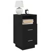 Image de vidaXL Tables de chevet 2 pcs avec 2 tiroirs noir 36x36x68 cm858581