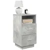 Image de vidaXL Tables de chevet 2 pcs avec 2 tiroirs gris béton 36x36x68 cm858585
