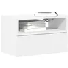 Image de vidaXL Table de chevet murale blanc 45x26x28,5 cm
