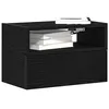 Image de vidaXL Table de chevet murale noir 45x26x28,5 cm858598