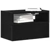 Image de vidaXL Tables de chevet murales 2 pcs noir 45x26x28,5 cm858599