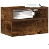 Image de vidaXL Tables de chevet murales 2 pcs Chêne fumé 45x26x28,5 cm858605