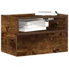 Image de Vidaxl Tables De Chevet Murales 2 Pcs ChÃªne FumÃ© 45x26x28,5 Cm