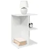 Image de vidaXL Tables de chevet 2 pcs blanc 46,5x29x61 cm bois d’ingénierie858651