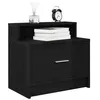 Image de vidaXL Table de chevet avec tiroir chêne noir 51x31x47 cm858670