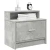 Image de vidaXL Tables de chevet avec tiroir 2 pcs gris béton 51x31x47 cm858675