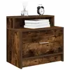 Image de vidaXL Tables de chevet avec tiroir 2 pcs chêne fumé 51x31x47 cm858677