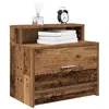 Image de vidaXL Tables de chevet avec tiroir 2 pcs vieux bois 51x31x47 cm858683