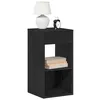 Image de vidaXL Tables de chevet avec tiroir 2 pcs chêne noir 35x34x66,5 cm858716