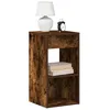 Image de Vidaxl Tables De Chevet Avec Tiroir 2 Pcs ChÃªne FumÃ© 35x34x66,5 Cm