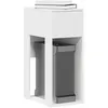 Image de vidaXL Support de tour d'ordinateur avec tiroir blanc 30x44x74 cm