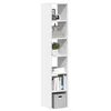 Image de vidaXL BibliothÃ¨ques 2 pcs empilable blanc 30x30x80 cm bois ingÃ©nierie
