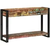Image de vidaXL Table Console Vidaxl Multicolore 120x33x75 Cm En Bois Massif De Récupération