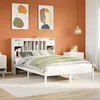 Image de vidaXL Lit bibliothÃ¨que sans matelas blanc 140x190 cm bois pin massif
