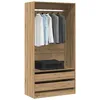 Image de Vidaxl Garde-Robe Chêne Artisanal 100x50x200 Cm Bois D'ingénierie