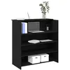 Image de vidaXL Bureau de rÃ©ception chÃªne noir 100x50x103,5cm bois d'ingÃ©nierie