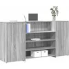 Image de vidaXL Vidaxl Bureau De Réception Sonoma Gris 200x50x103,5 Cm Bois Ingénierie