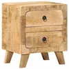 Image de vidaXL Table de chevet 40x32x46 cm bois de manguier massif brut4104511