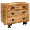 Image de vidaXL Meuble d'appoint Marron 70 x 38 x 63 cm bois de manguier massif