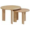 Image de vidaXL Tables gigognes 2 pcs Noir Bois de mangue massif