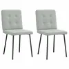 Image de vidaXL Chaises à manger lot de 2 Gris clair Velours4101057