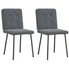 Image de vidaXL Chaises à manger lot de 2 Gris foncé Velours4101058