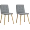 Image de vidaXL Chaises à manger lot de 2 gris clair tissu4101068