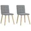 Image de vidaXL Chaises Ã  manger lot de 2 gris clair tissu