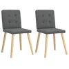 Image de vidaXL Chaises Ã  manger lot de 2 gris foncÃ© tissu