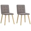 Image de vidaXL Chaises à manger lot de 2 taupe tissu4101074