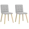 Image de vidaXL Chaises Ã  manger lot de 2 gris nuage tissu