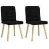 Image de vidaXL Chaises Ã  manger lot de 2 noir tissu