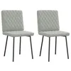 Image de vidaXL Chaises à manger lot de 2 Gris clair Velours4101103