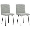 Image de vidaXL Chaises Ã  manger lot de 2 Gris clair Velours