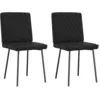 Image de vidaXL Chaises Ã  manger lot de 2 noir similicuir