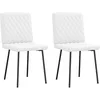 Image de Vidaxl Chaises À Manger Lot De 2 Blanc Similicuir