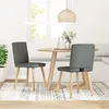 Image de vidaXL Chaises Ã  manger lot de 2 gris foncÃ© tissu