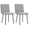 Image de vidaXL Chaises à manger lot de 2 Gris clair Velours4101133