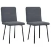 Image de vidaXL Chaises Ã  manger lot de 2 Gris foncÃ© Velours