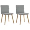 Image de vidaXL Chaises Ã  manger lot de 2 gris clair tissu
