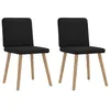 Image de vidaXL Chaises Ã  manger lot de 2 noir tissu