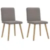 Image de vidaXL Chaises à manger lot de 2 taupe tissu4101150
