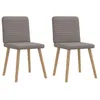 Image de vidaXL Chaises Ã  manger lot de 2 taupe tissu