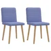 Image de vidaXL Chaises à manger lot de 2 bleu jean tissu4101154