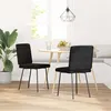 Image de vidaXL Chaises à manger lot de 2 Noir Velours4101162