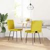 Image de vidaXL Chaises à manger lot de 2 Jaune Velours4101163